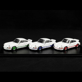 Porsche 911 Carrera RS 2.7 1973 Weiß Grüne / Blaue / Rote Streifen 1/43 Schuco 450725700