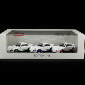 Porsche 911 Carrera RS 2.7 1973 Weiß Grüne / Blaue / Rote Streifen 1/43 Schuco 450725700