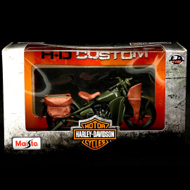 Harley Davidson WLA Flathead 1942 Kaki Green 1/18 Maisto 39360