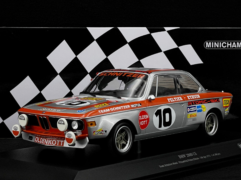 1/18 on sale Minichamps BMW 2800 CS #49 - Schnitzer-Motul - 24h Spa 1972