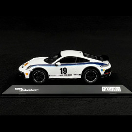 Porsche 911 Dakar Type 992 n° 19 Rallye Safari 1974 Tribute 2023 White / Blue 1/43 Spark WAP0200040PDKK