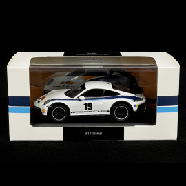 Porsche 911 Dakar Type 992 n° 19 Rallye Safari 1974 Tribute 2023 White / Blue 1/43 Spark WAP0200040PDKK