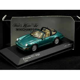 Porsche 911 Targa Typ 964 1990 Metallic Grün 1/43 Minichamps 400061361