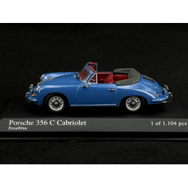 Porsche 356 C Cabriolet 1963 Oslo Blau 1/43 Minichamps 430062336