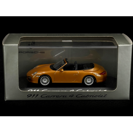 Porsche 911 Carrera 4 Cabriolet Type 997 2008 gold 1/43 Minichamps WAP02001618