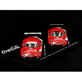 Set Porsche 911 RSR type 991 Coca-Cola Petit Le Mans 2019 n° 911 & n° 912 1/64 Spark YCOMBO64007