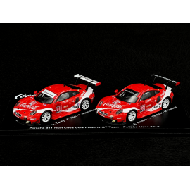 Set Porsche 911 RSR type 991 Coca-Cola Petit Le Mans 2019 n° 911 & n° 912 1/64 Spark YCOMBO64007