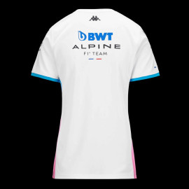 Alpine T-shirt F1 Team BWT Gasly Doohan Adoliw Jersey Weiß / Blau / Rosa Kappa 381X8VW-A02 - Damen