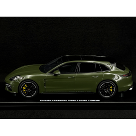 Porsche Panamera Turbo S Sport Turismo 2021 Nato Olive Green 1/18 GT Spirit GT447