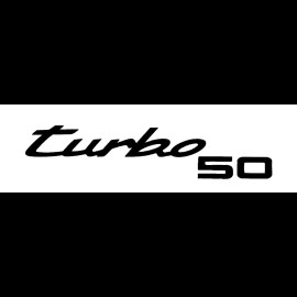 Porsche 911 Turbo Sticker 50 years 1974 - 2024 for the inside of glasses