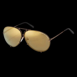 Porsche Sonnenbrille Günstige Gold Auswechselbare Gläser Braun / Grau Porsche Design P'8478 WAP0784780JA69