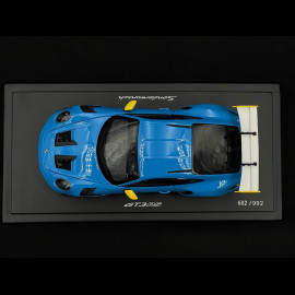 Porsche 911 GT3 RS Type 992 2023 Tribute to Daytona 2003 Riviera Blue / Racing Yellow 1/18 Minichamps WAP0215110SGT3