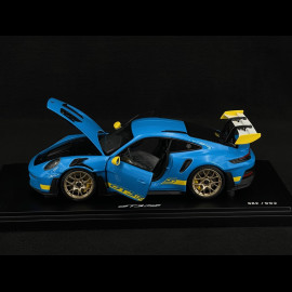 Porsche 911 GT3 RS Type 992 2023 Tribute to Daytona 2003 Riviera Blue / Racing Yellow 1/18 Minichamps WAP0215110SGT3