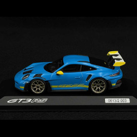 Porsche 911 GT3 RS Type 992 2023 Tribute to Daytona 2003 Riviera Blue / Racing Yellow 1/43 Spark WAP0205110SGT3