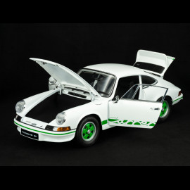 MONTIERTE Kit Porsche 911 Carrera RS 2.7 1973 Grand-Prix Weiß / Grüne Streifen 1/8 Ixo Models