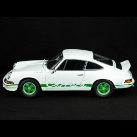 MONTIERTE Kit Porsche 911 Carrera RS 2.7 1973 Grand-Prix Weiß / Grüne Streifen 1/8 Ixo Models