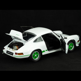 MONTIERTE Kit Porsche 911 Carrera RS 2.7 1973 Grand-Prix Weiß / Grüne Streifen 1/8 Ixo Models