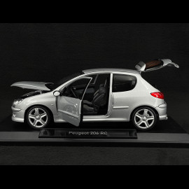 Peugeot 206 RC 2003 Silbergrau Aluminium 1/18 Norev 184726