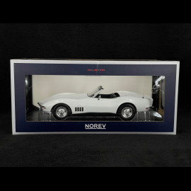 Chevrolet Corvette Cabriolet 1969 White Can Am 1/18 Norev 189038