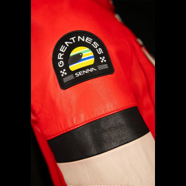 Ayrton Senna Leather Jacket Magic Senna Red - men 27550-0196