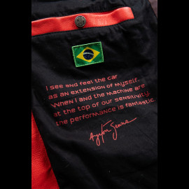 Ayrton Senna Leather Jacket Magic Senna Red - men 27550-0196