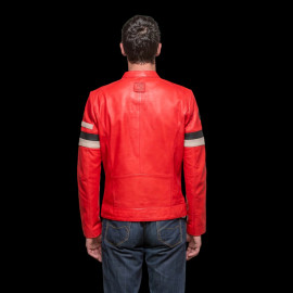 Ayrton Senna Leather Jacket Magic Senna Red - men 27550-0196