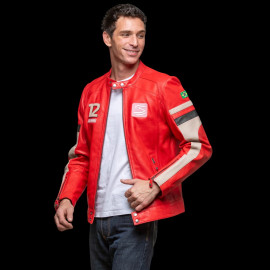 Ayrton Senna Leather Jacket Magic Senna Red - men 27550-0196