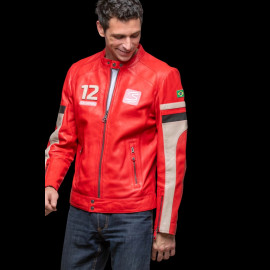 Ayrton Senna Leather Jacket Magic Senna Red - men 27550-0196