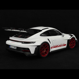 Porsche 911 GT3 RS Type 992 2022 Weiß / Pyrorote Streifen 1/12 Norev 127530