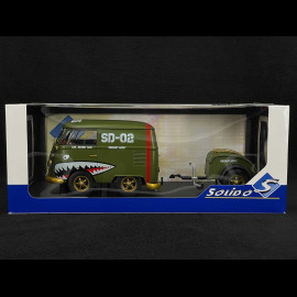 Volkswagen Bulli T1 Kool Kombi Army Fighter 1950 Grün 1/18 Solido S1810901