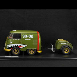 Volkswagen Bulli T1 Kool Kombi Army Fighter 1950 Grün 1/18 Solido S1810901