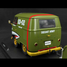 Volkswagen Bulli T1 Kool Kombi Army Fighter 1950 Grün 1/18 Solido S1810901