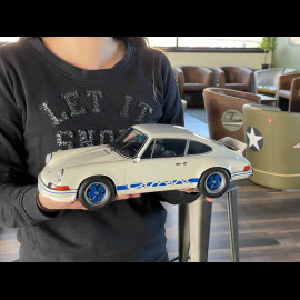 Porsche 911 Carrera RS 2.7 1973 Weiß / Blaue Streifen 1/12 GT Spirit GT921