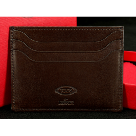 Ferrari Card Holder Tod's Brown Leather L2758