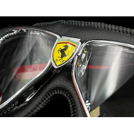 Ferrari Goggles Nannini Vintage Driver F1 Team Leclerc / Hamilton Black L0674