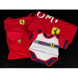 Ferrari Baby Romper Set F1 Team Leclerc / Hamilton Blanc Red 42592