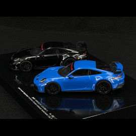 Set of 2 Porsche 911 GT3 Type 992 2021 Shark Blue / Black 1/43 Minichamps 412069200