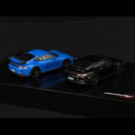 Set of 2 Porsche 911 GT3 Type 992 2021 Shark Blue / Black 1/43 Minichamps 412069200