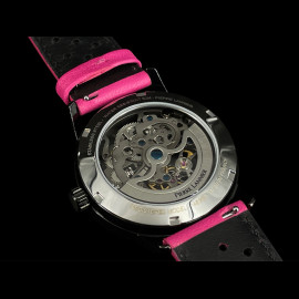 Paddock Automatic Watch Pink Racing Leather bracelet Made in France Pierre Lannier 145G895 - women