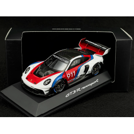 Porsche 911 GT3 R Rennsport Type 992 2024 Presentation Weiß / Rot / Blau 1/43 Spark WAP0205010SGTR