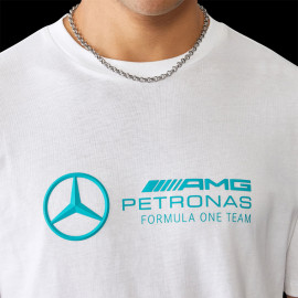 Mercedes T-shirt Günstige AMG Petronas F1 Team Hamilton / Russell / Antonelli Weiß 701227037-002 - herren