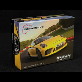 Porsche 911 GT3 Typ 991 2017 Test Nürburgring Racing Gelb 1/43 Minichamps 410066029