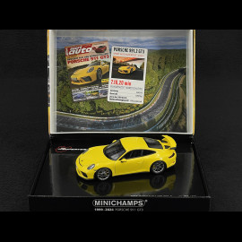 Porsche 911 GT3 Type 991 2017 Test Nürburgring Racing Yellow 1/43 Minichamps 410066029