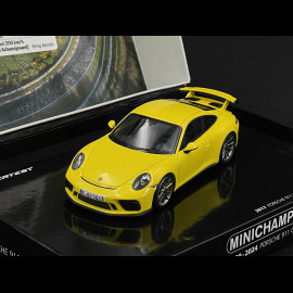 Porsche 911 GT3 Typ 991 2017 Test Nürburgring Racing Gelb 1/43 Minichamps 410066029