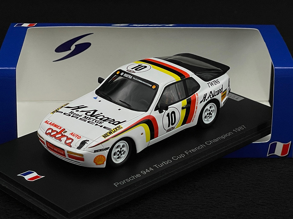 Porsche 944 Turbo Cup n° 10 French Champion 1987 Metge 1/43 Porsche 944 Turbo Cup n° 10 French Champion 1987 Metge 1/43