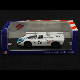 Porsche 907 n° 51 2. 12h Sebring 1968 1/43 Spark US272