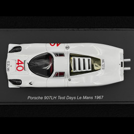 Porsche 907 LH n° 40 Test Days 24h Le Mans 1967 1/43 Spark S9240