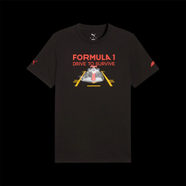 F1 T-shirt Drive to Survive Puma Black Graphic 701235386-002 - men