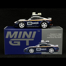 Porsche 911 Dakar Typ 922 2023 Roughroads Enzianblau / Weiß 1/64 Mini GT MGT00805-L