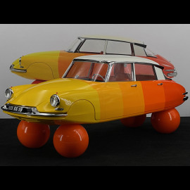 Citroën DS 19 1959 auf Luftballons Orange / Gelb 1/12 Norev 121581